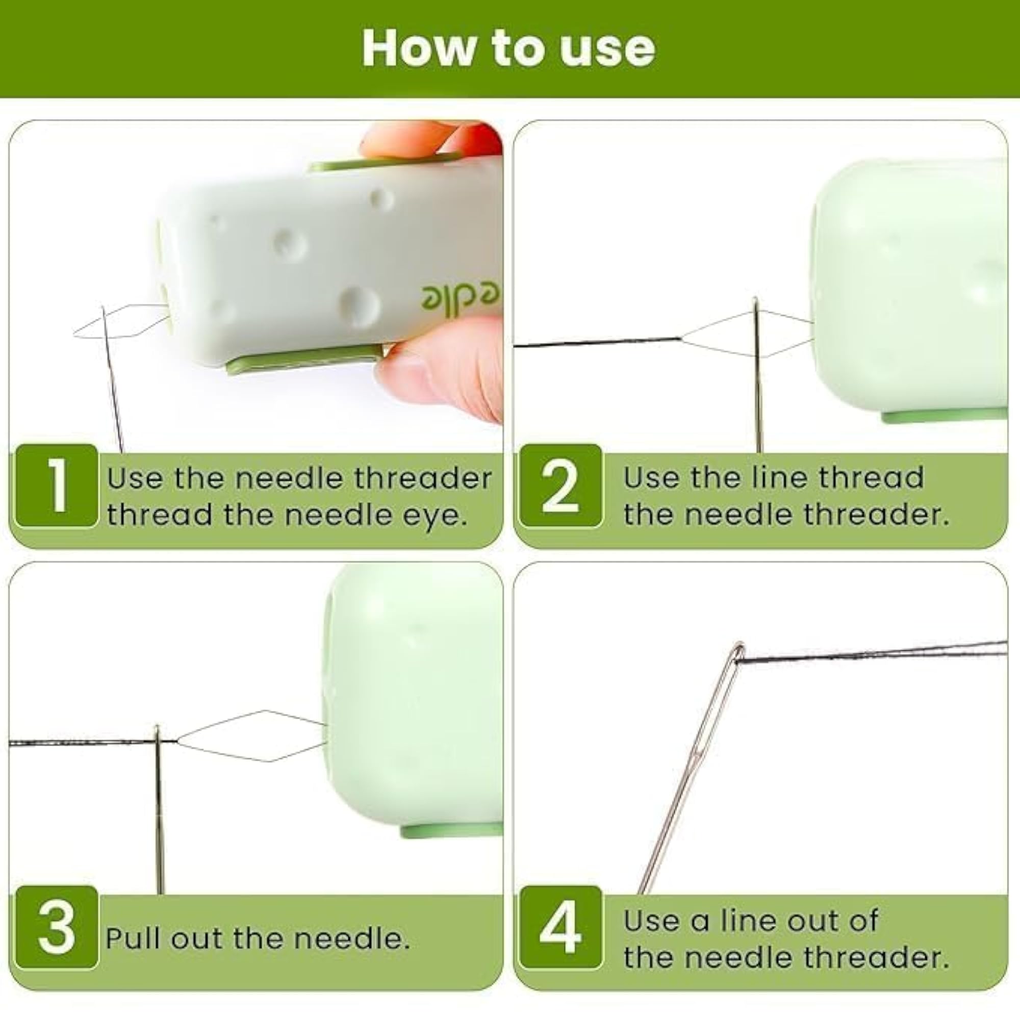 3-in-1 Automatic Needle Threader Tool for Hand Stitching